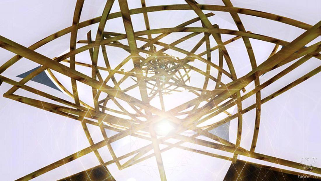 Bamboo star roof